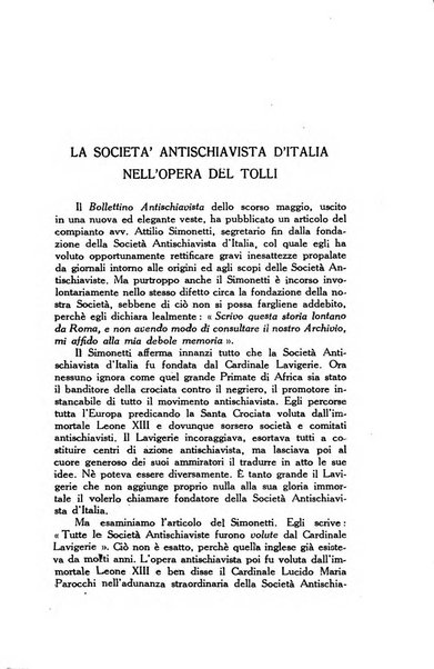 L'antischiavismo organo della Società antischiavista d'Italia e dei comitati antischiavisti nazionali